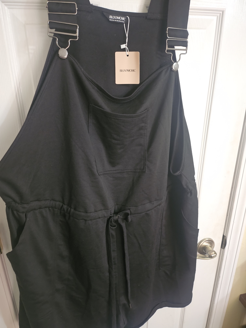 BloomChic Black Knit Shortalls, NWT